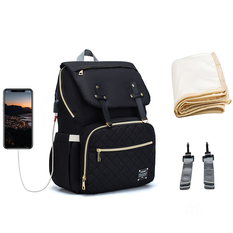 LEQUEEN Multifunctional Large-Capacity Mummy Bag – Stylish & Practical for On-the-Go Moms