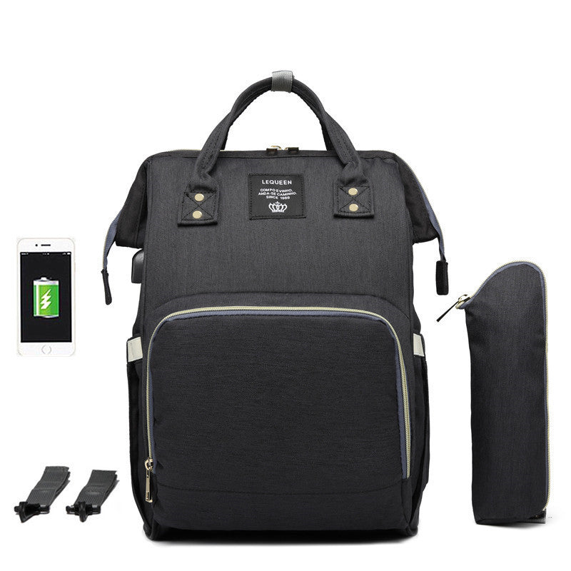 LEQUEEN Multifunctional Large-Capacity Mummy Bag – Stylish & Practical for On-the-Go Moms