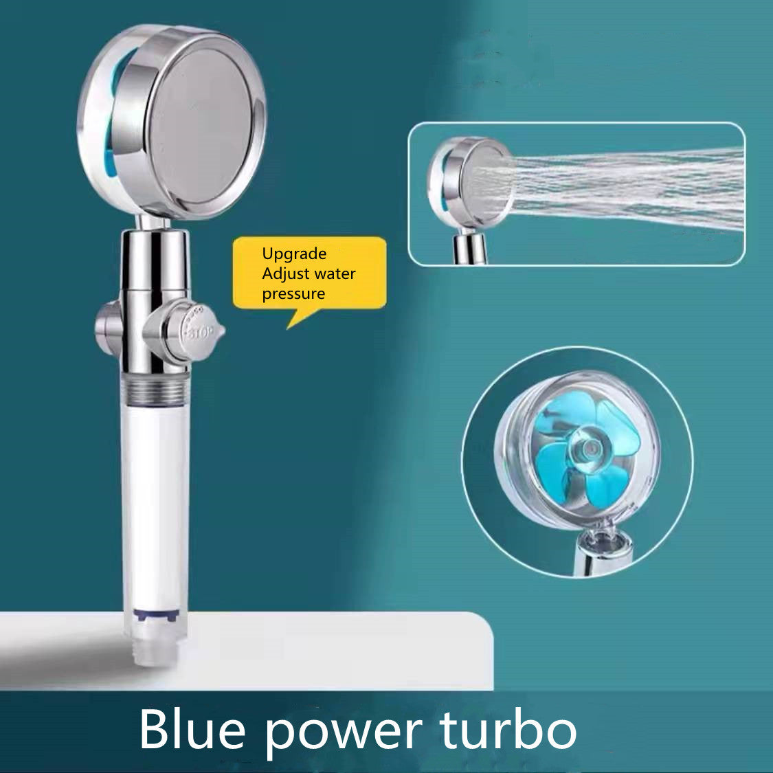 360° Rotating Water-Saving Shower Head with High Pressure Spray