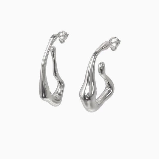 Venom 925 Silver Earrings – Sleek & Trendy Retro Style