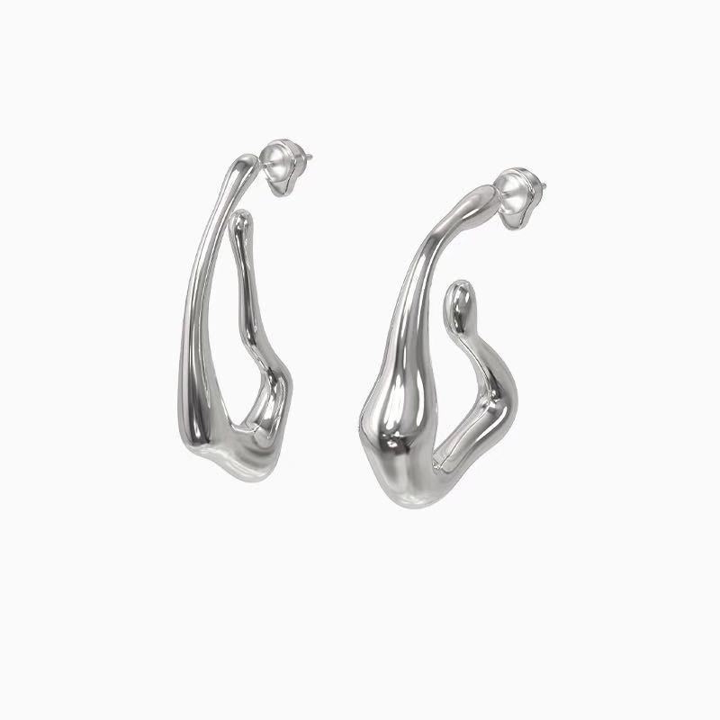 Venom 925 Silver Earrings – Sleek & Trendy Retro Style