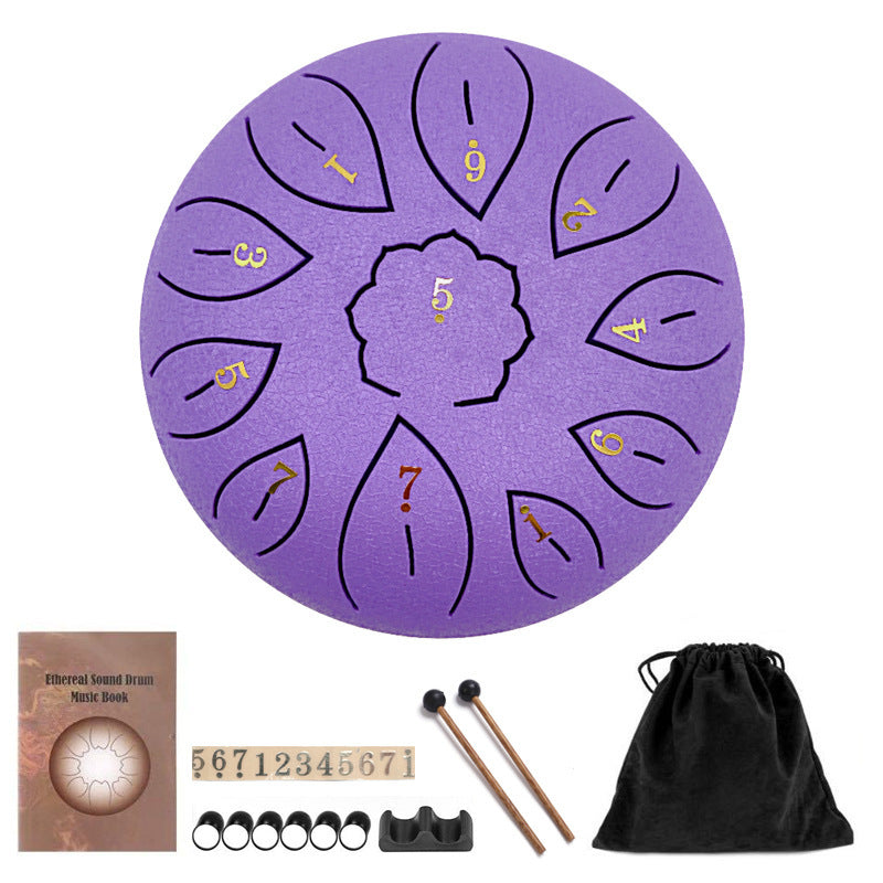 6-Inch 11-Tone Ethereal Steel Tongue Drum – Soothing Melodic Harmony