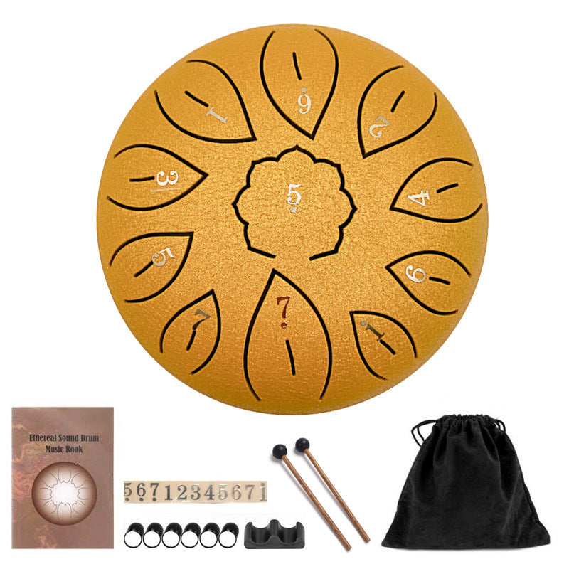 6-Inch 11-Tone Ethereal Steel Tongue Drum – Soothing Melodic Harmony