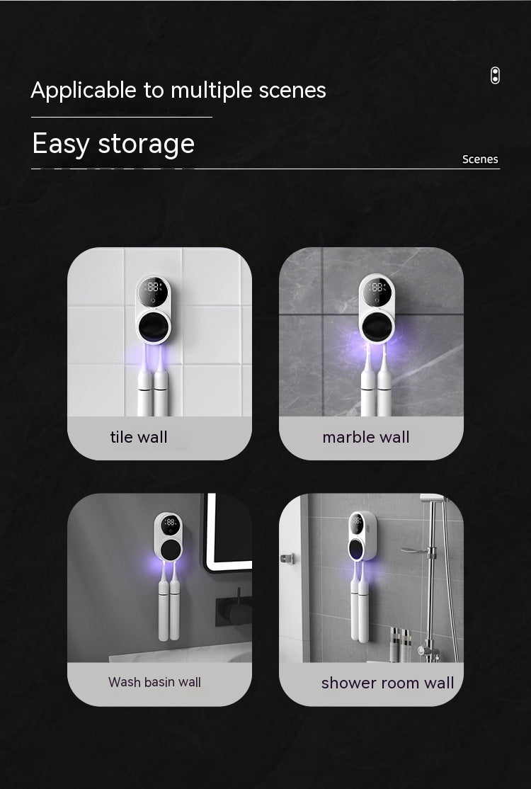 Portable UV Toothbrush Sanitizer and Holder