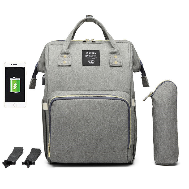 LEQUEEN Multifunctional Large-Capacity Mummy Bag – Stylish & Practical for On-the-Go Moms