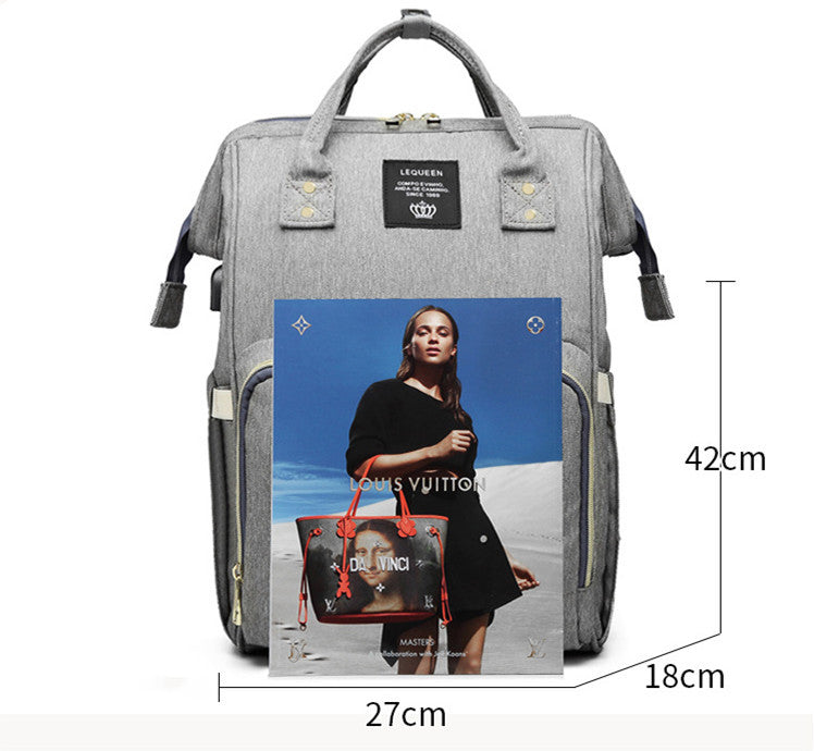 LEQUEEN Multifunctional Large-Capacity Mummy Bag – Stylish & Practical for On-the-Go Moms