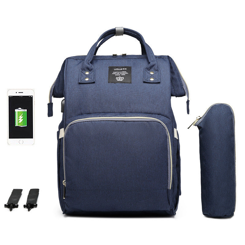 LEQUEEN Multifunctional Large-Capacity Mummy Bag – Stylish & Practical for On-the-Go Moms