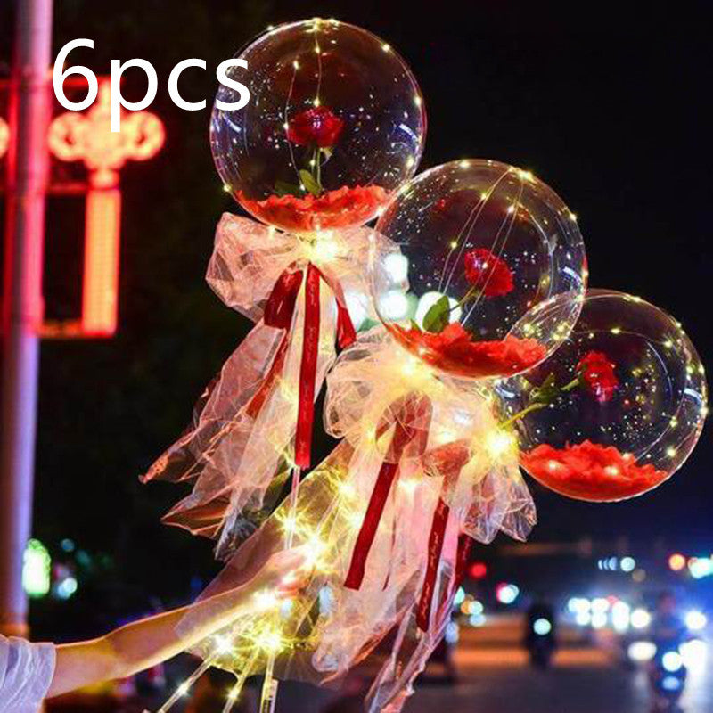 LED Luminous Rose Balloon Bouquet