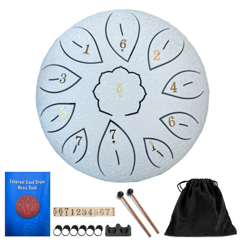 6-Inch 11-Tone Ethereal Steel Tongue Drum – Soothing Melodic Harmony