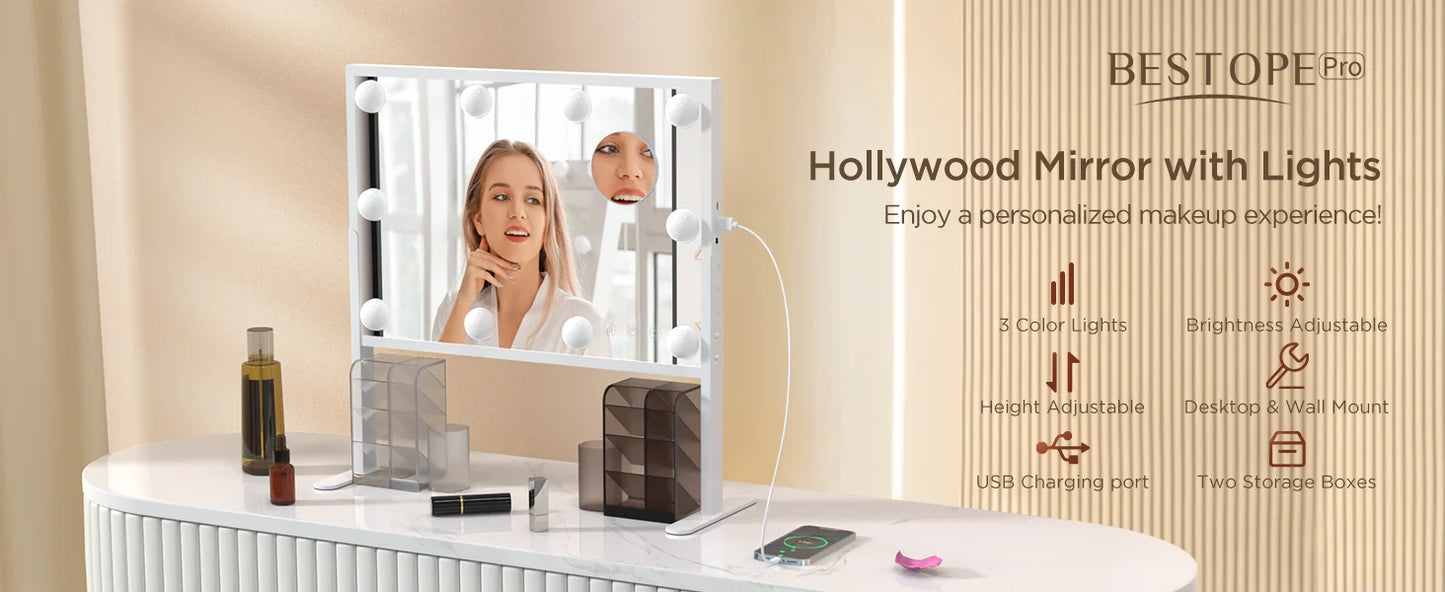 BESTOPE PRO Hollywood Vanity Mirror with Lights