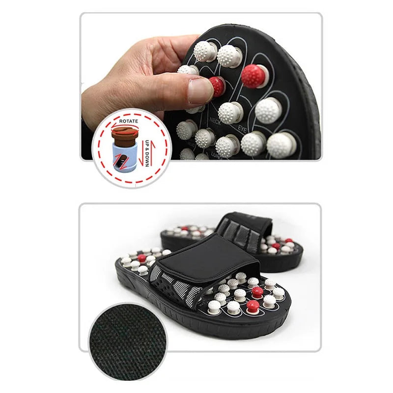 Acupressure Foot Massager Sandals – Reflexology Massage Slippers for Plantar Fasciitis Relief & Acupoint Stimulation