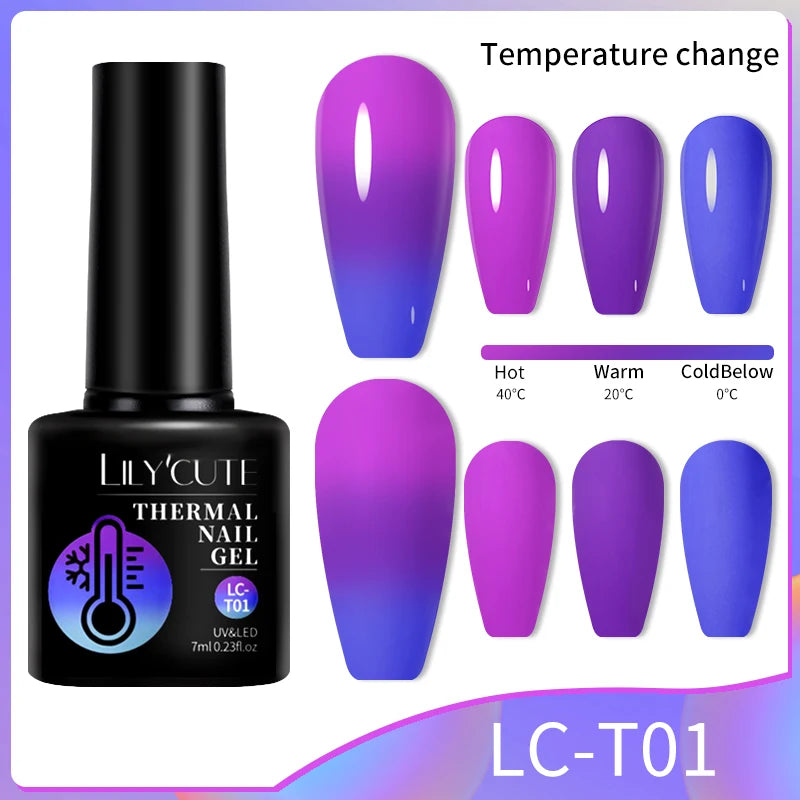 LILYCUTE Color Changing Thermal Gel Nail Polish