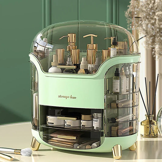 Nordic Jewelry & Cosmetic Storage Box – Large Dustproof Organizer with Drawers for Bathroom & Desktop