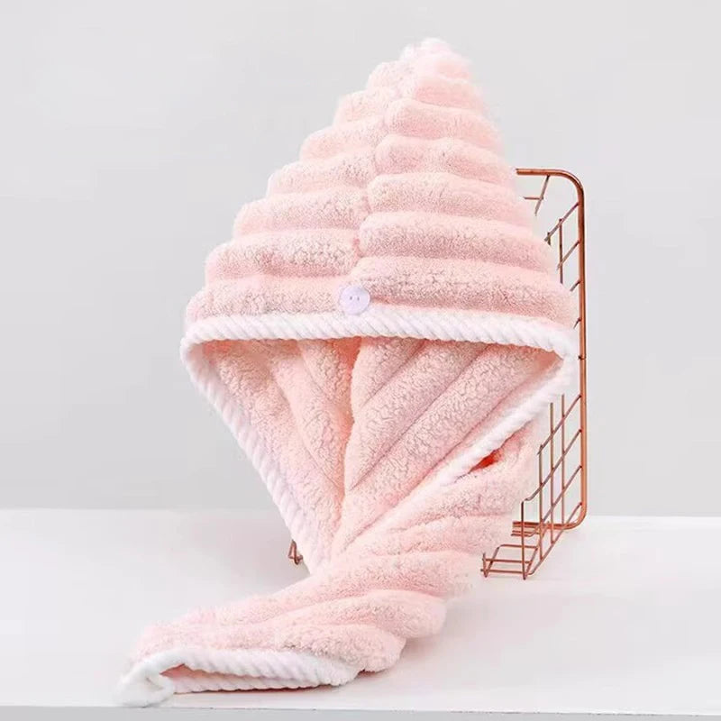 Thickened Super Absorbent Dry Hair Cap – Quick Drying Headscarf Towel for Women