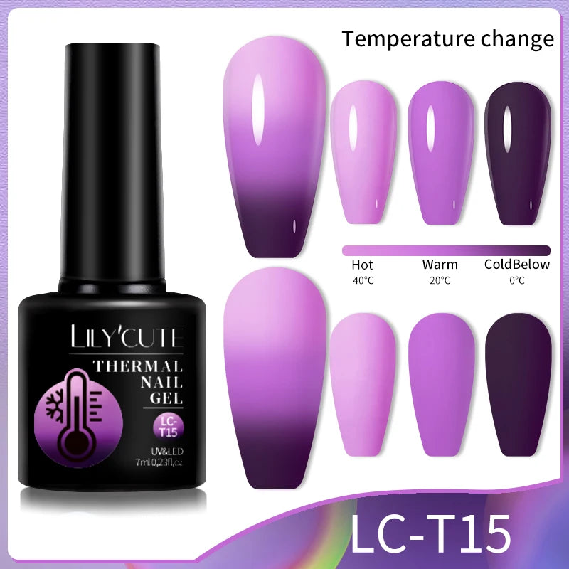 LILYCUTE Color Changing Thermal Gel Nail Polish