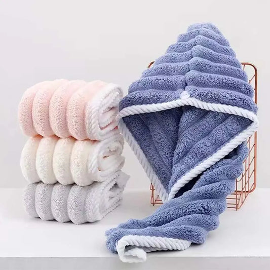 Thickened Super Absorbent Dry Hair Cap – Quick Drying Headscarf Towel for Women