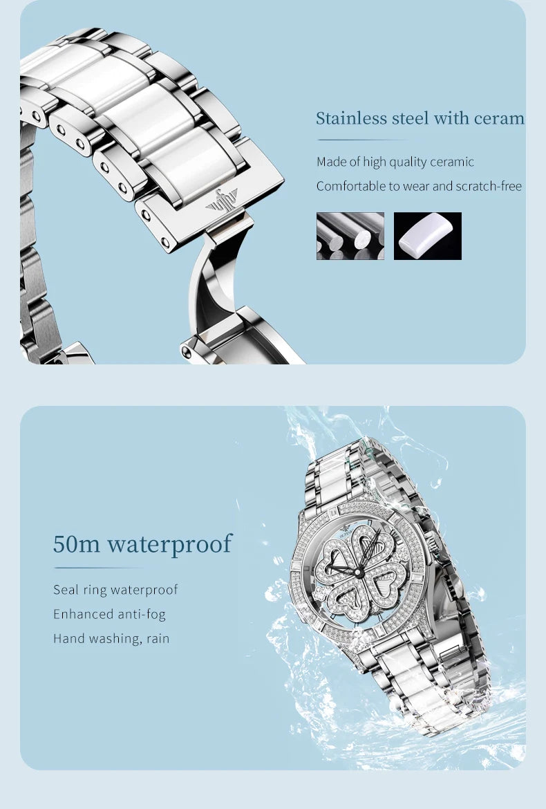 OUPINKE 3279 Women's Luxury Automatic Mechanical Watch