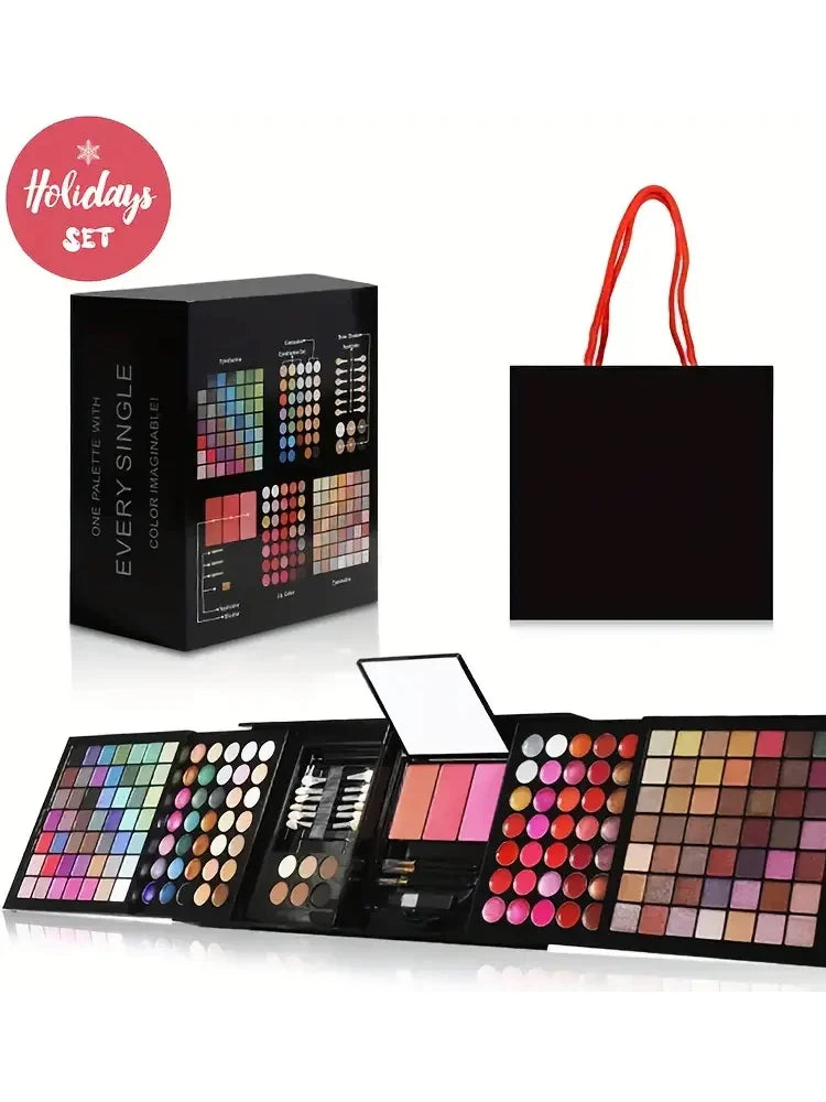 177-Piece Makeup Set – Eyeshadow Palette, Blush, Lip Gloss, Concealer & More – All-in-One Women’s Makeup Kit with Mirror