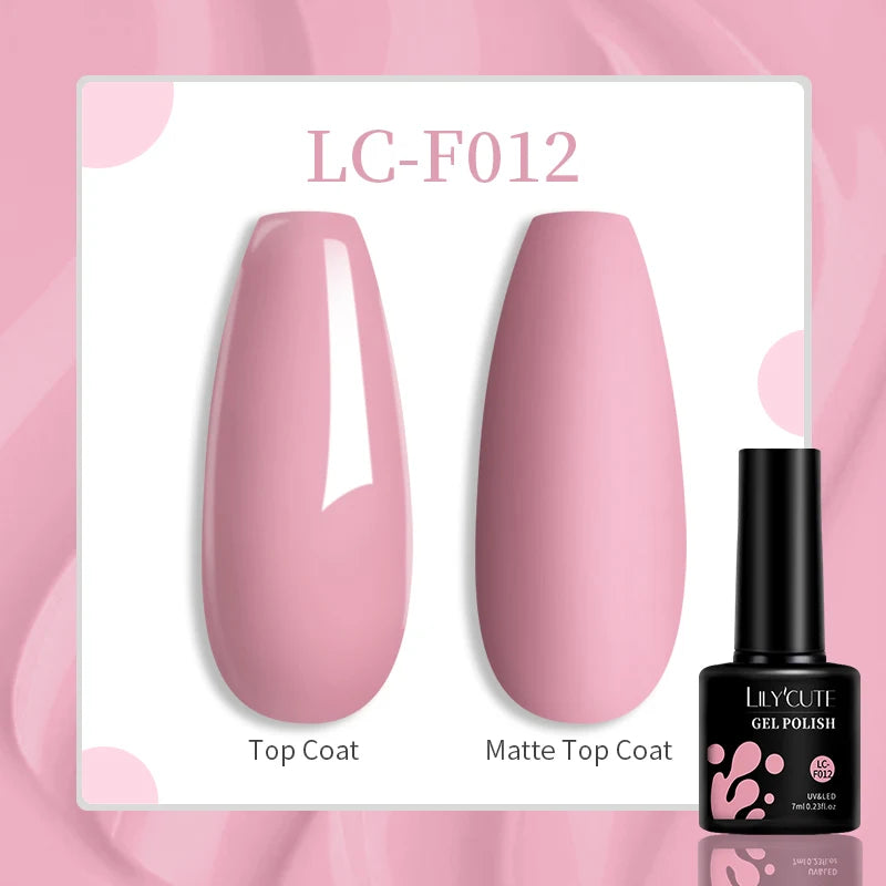 LILYCUTE 129 Colors 7ML Nail Gel Polish Set Soak Off UV LED Semi-Permanent Nail Art Varnishes