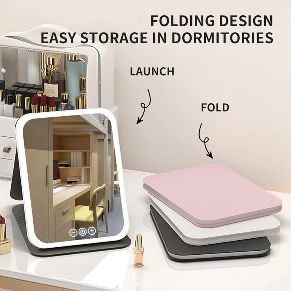 Dimmable LED Touchscreen Makeup Mirror