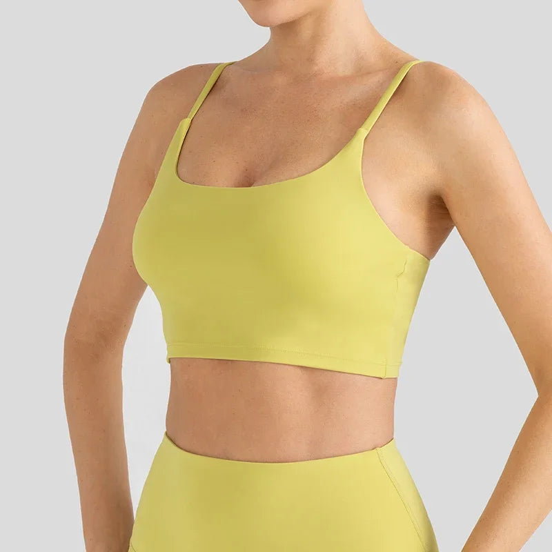 Tight-Fit Sports Bra for Women – Elastic, Removable Chest Cushion, Ideal for Gym & Yoga