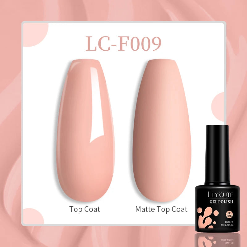 LILYCUTE 129 Colors 7ML Nail Gel Polish Set Soak Off UV LED Semi-Permanent Nail Art Varnishes