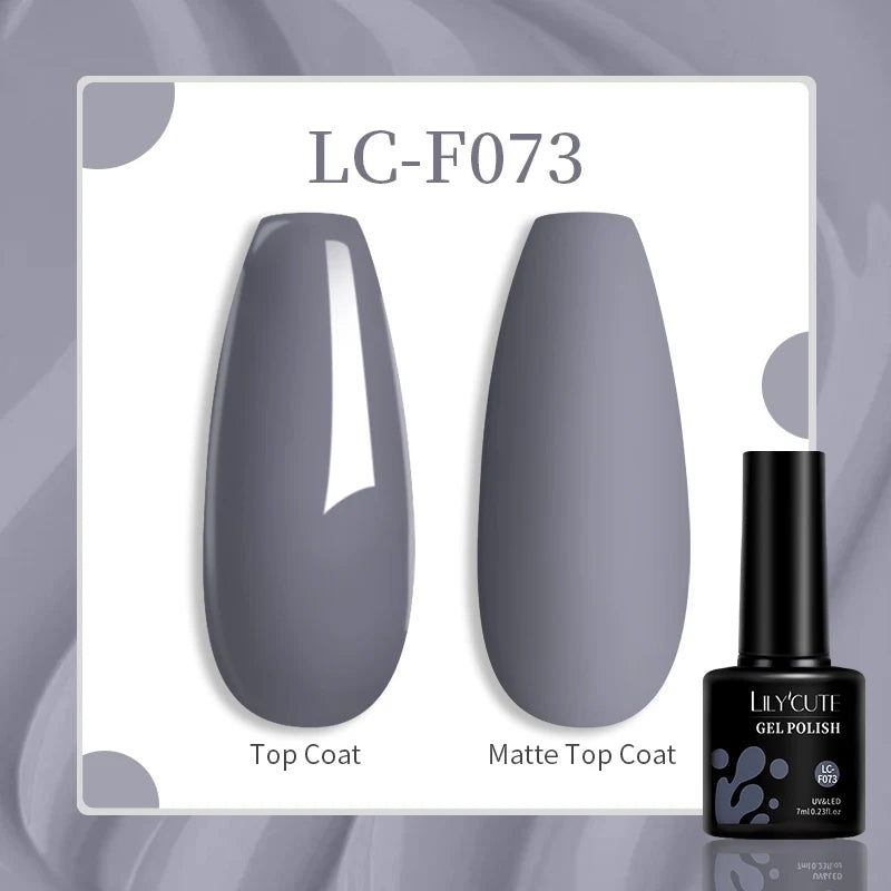 LILYCUTE 129 Colors 7ML Nail Gel Polish Set Soak Off UV LED Semi-Permanent Nail Art Varnishes
