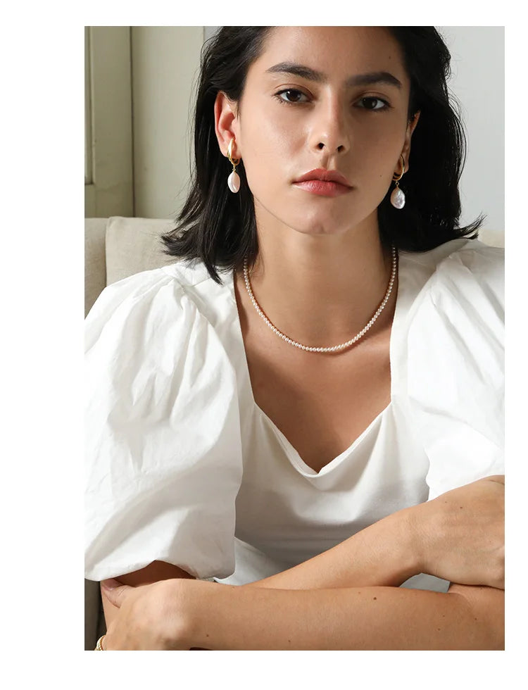 Moolan Jewel Baroque Pearl Earrings for Women Without Pierced Ears