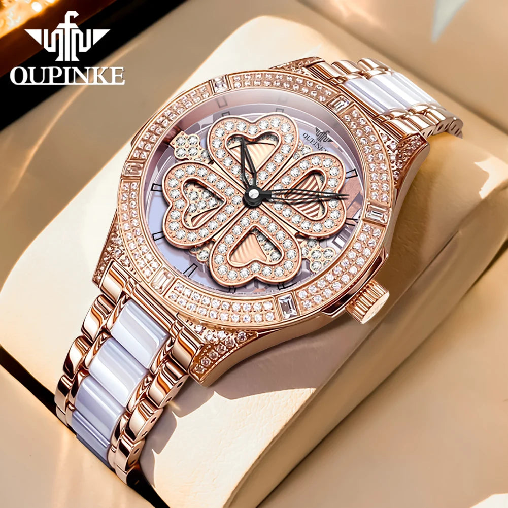 OUPINKE 3279 Women's Luxury Automatic Mechanical Watch