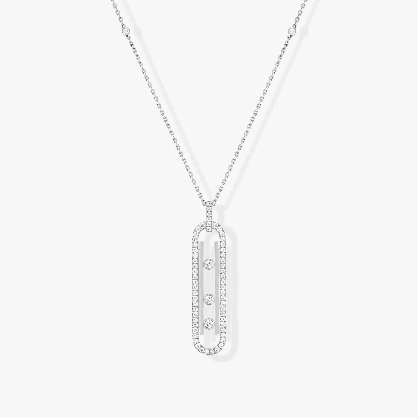 925 Silver Women White & Rose Gold Small Pendant
