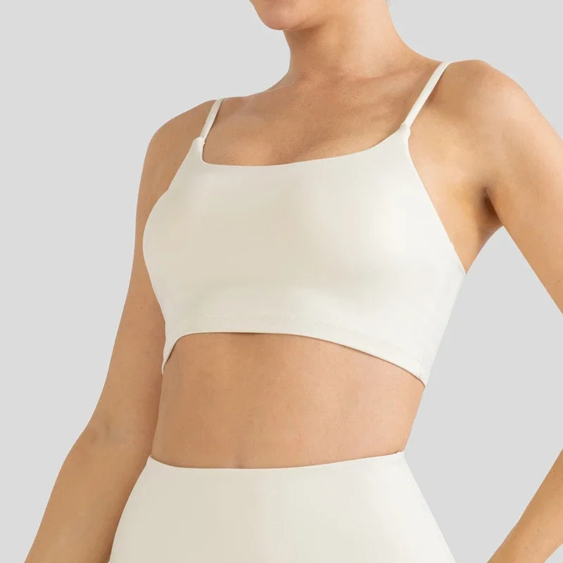 Tight-Fit Sports Bra for Women – Elastic, Removable Chest Cushion, Ideal for Gym & Yoga