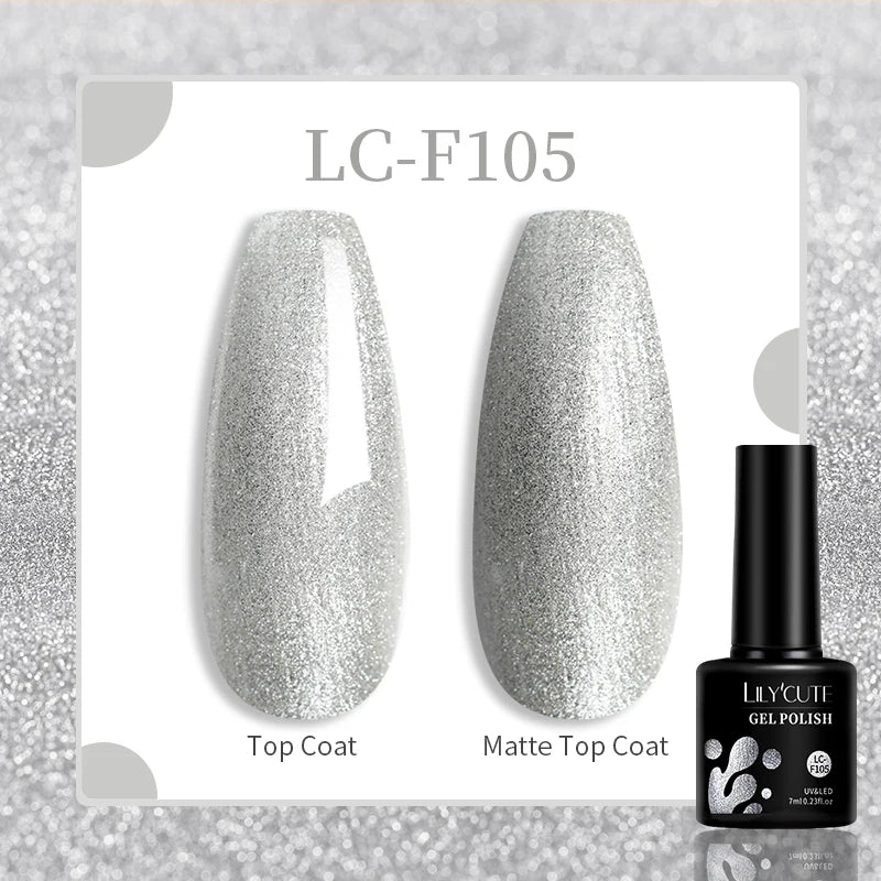 LILYCUTE 129 Colors 7ML Nail Gel Polish Set Soak Off UV LED Semi-Permanent Nail Art Varnishes