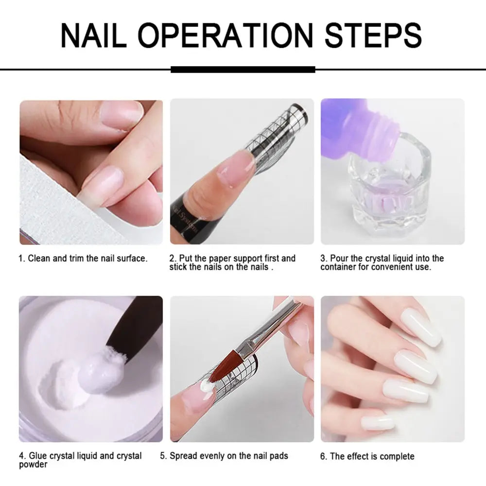 Acrylic Nail Kit Powder & Liquid Monomer for Extensions & Dipping
