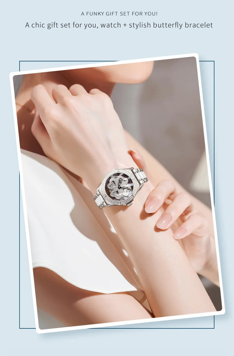 OUPINKE 3279 Women's Luxury Automatic Mechanical Watch