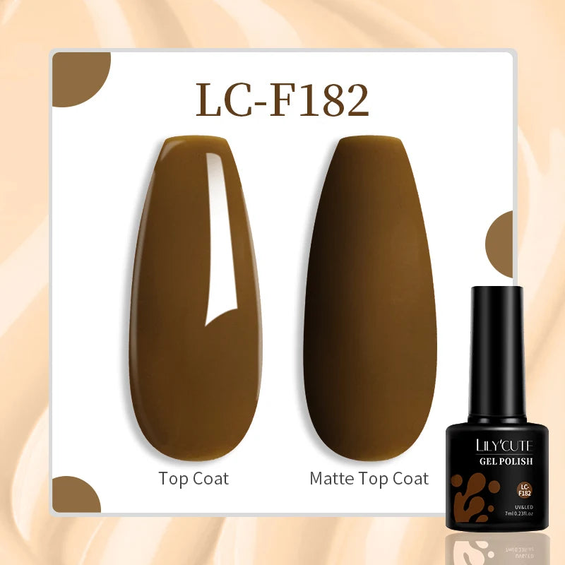 LILYCUTE 129 Colors 7ML Nail Gel Polish Set Soak Off UV LED Semi-Permanent Nail Art Varnishes