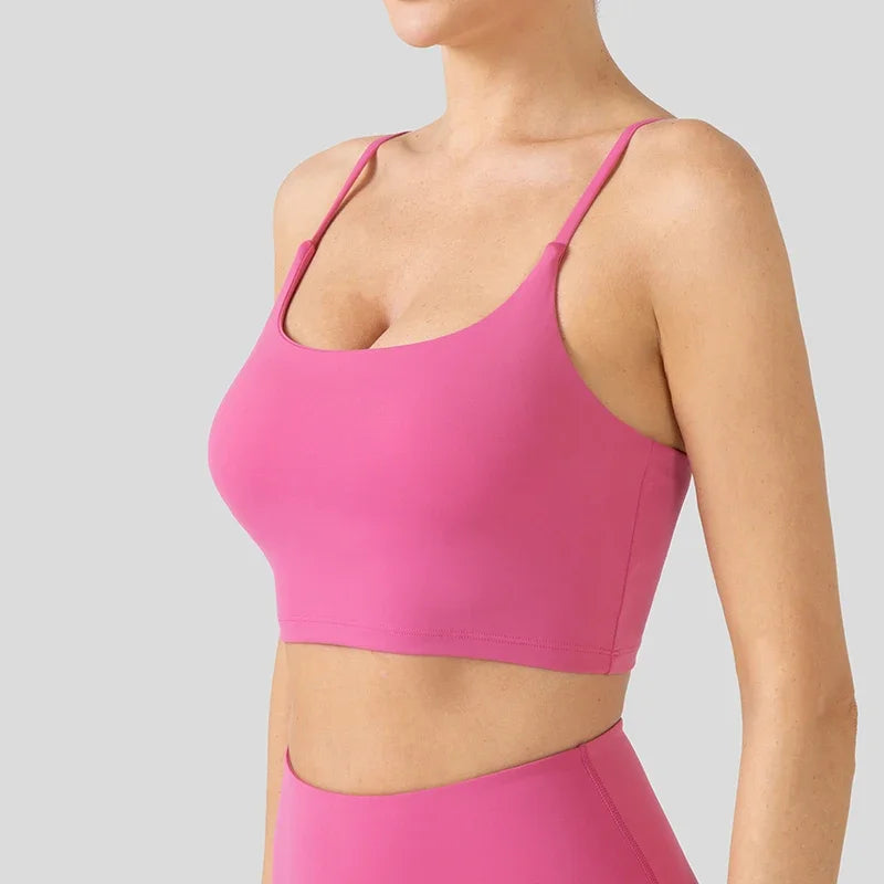 Tight-Fit Sports Bra for Women – Elastic, Removable Chest Cushion, Ideal for Gym & Yoga