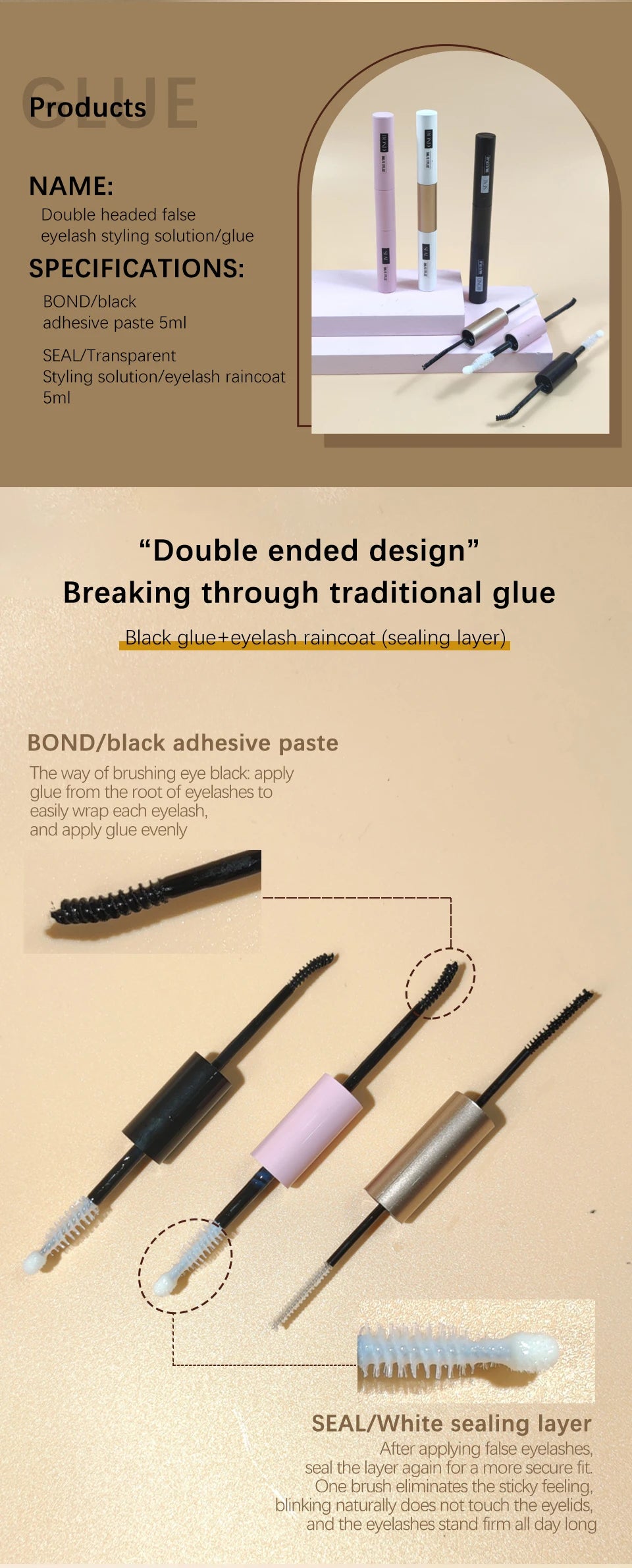 Bond and Seal Lash Glue & Remover + Tweezer Kit