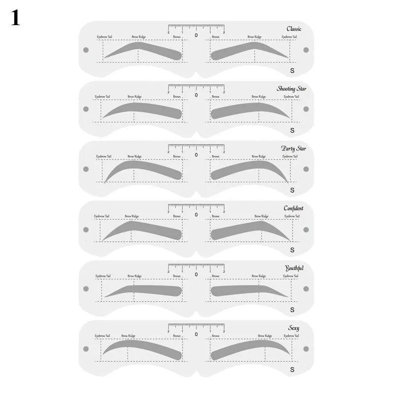 Reusable Eyebrow Stencil Set