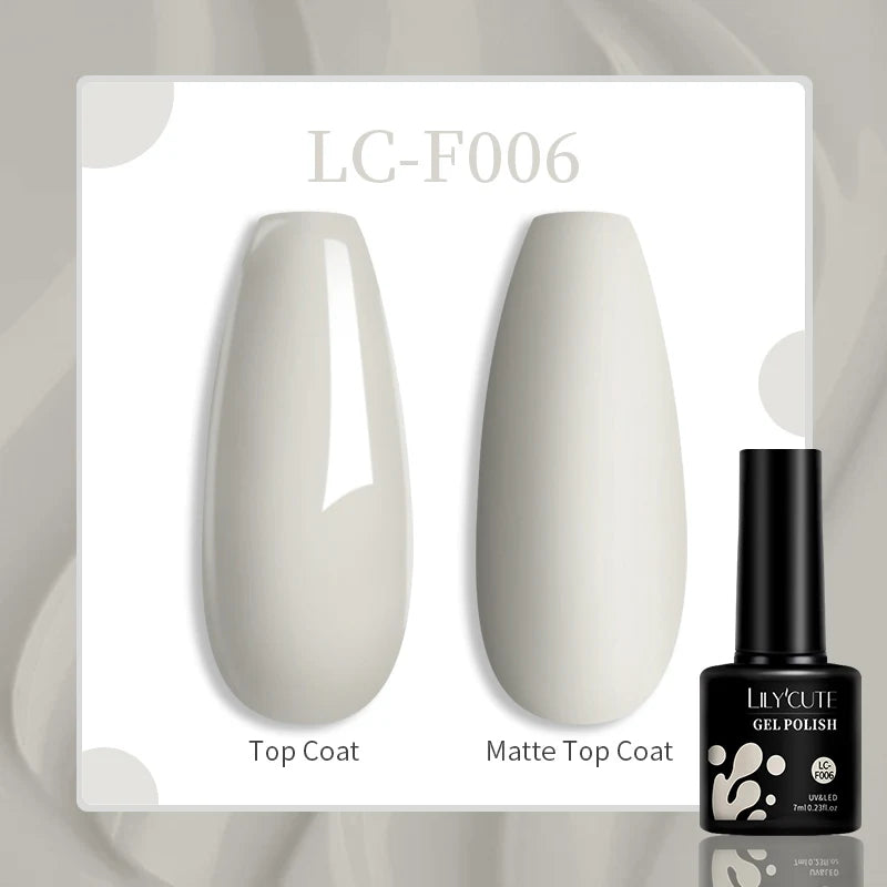 LILYCUTE 129 Colors 7ML Nail Gel Polish Set Soak Off UV LED Semi-Permanent Nail Art Varnishes
