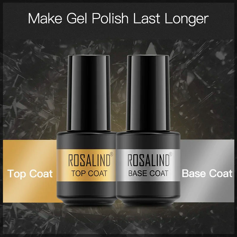 ROSALIND 6PCS Nail Gel Polish Set for Manicure & Nail Art Design, Soak Off Semi-Permanent UV Hybrid Varnish