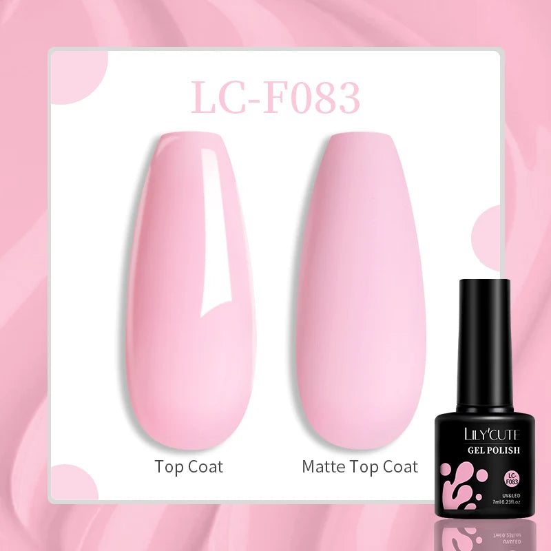 LILYCUTE 129 Colors 7ML Nail Gel Polish Set Soak Off UV LED Semi-Permanent Nail Art Varnishes