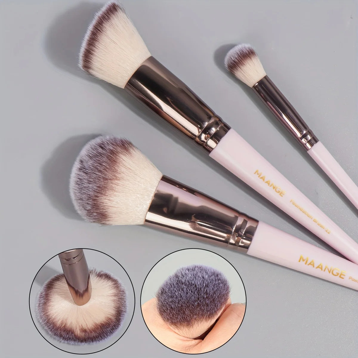 MAANGE 30-Piece Professional Makeup Brush Set – Foundation, Concealer, Eyeshadow, Powder, Blush & Blending Brushes with Travel Bag