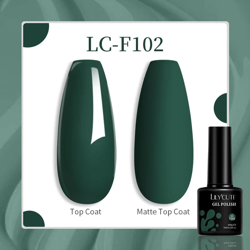 LILYCUTE 129 Colors 7ML Nail Gel Polish Set Soak Off UV LED Semi-Permanent Nail Art Varnishes