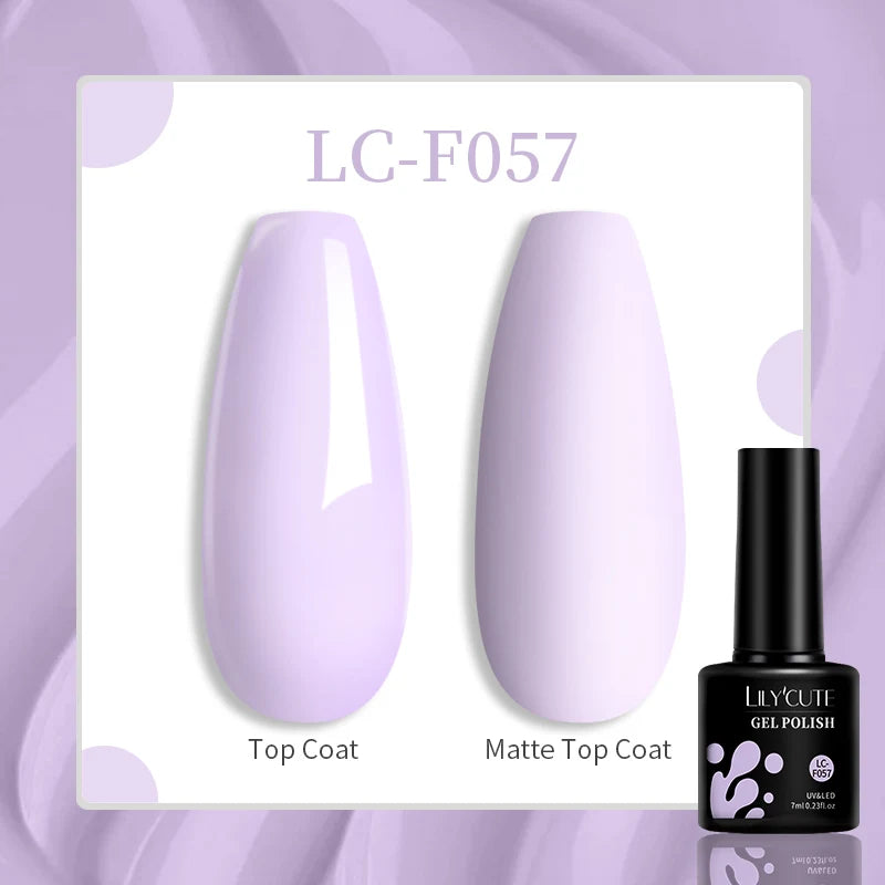 LILYCUTE 129 Colors 7ML Nail Gel Polish Set Soak Off UV LED Semi-Permanent Nail Art Varnishes