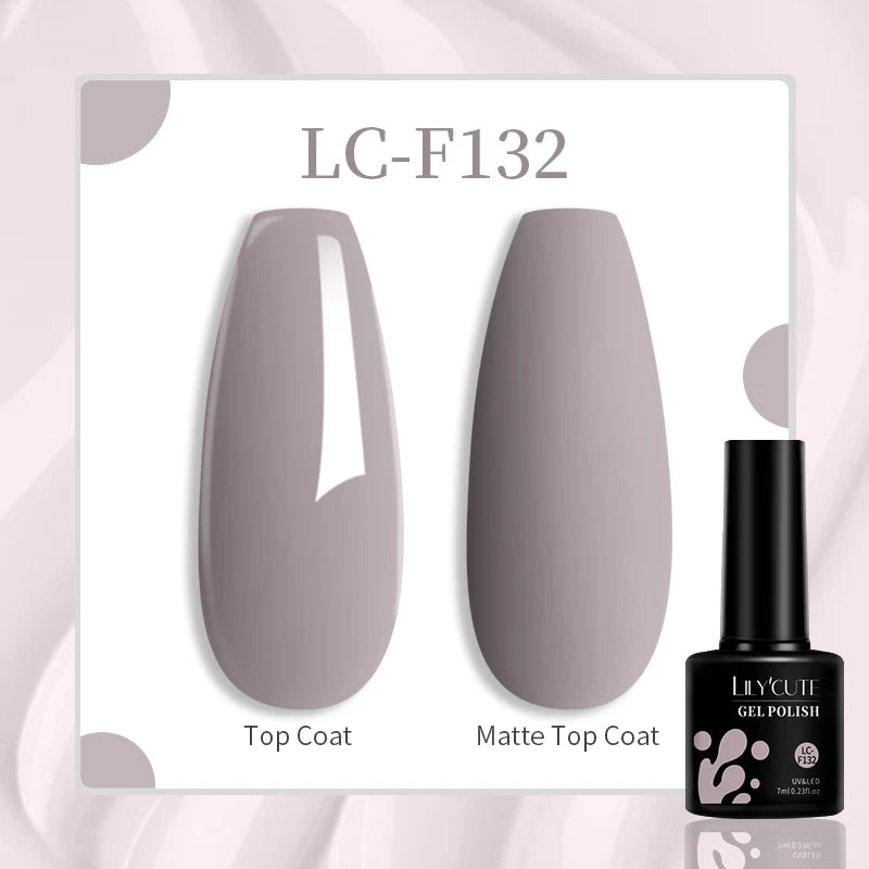 LILYCUTE 129 Colors 7ML Nail Gel Polish Set Soak Off UV LED Semi-Permanent Nail Art Varnishes