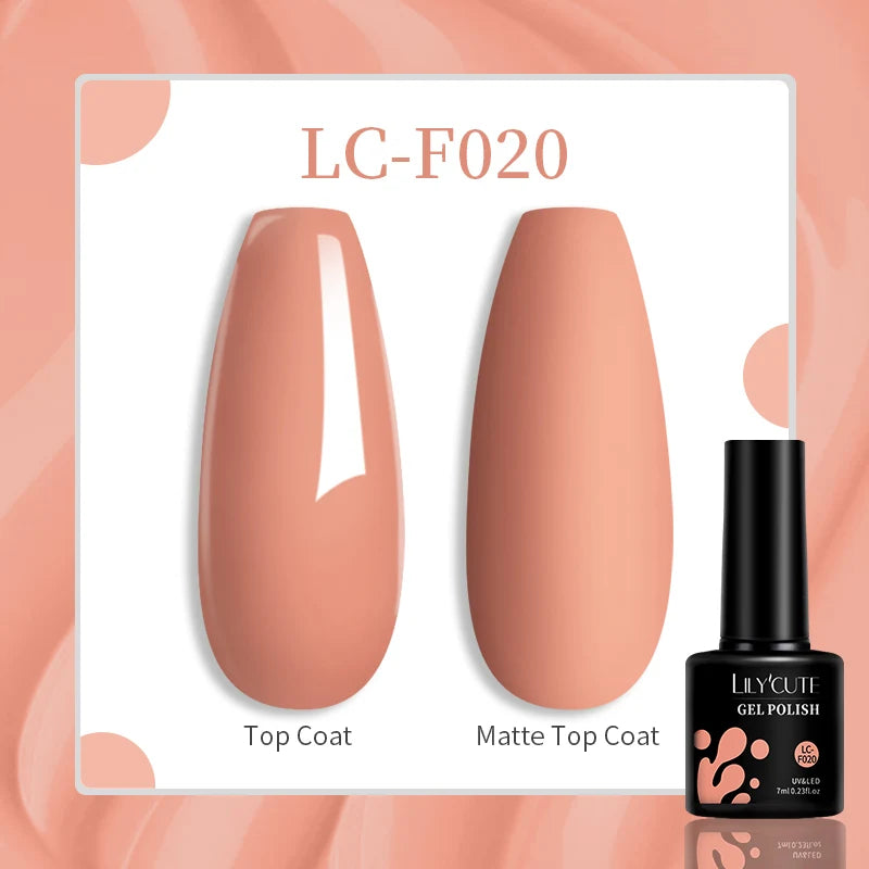 LILYCUTE 129 Colors 7ML Nail Gel Polish Set Soak Off UV LED Semi-Permanent Nail Art Varnishes