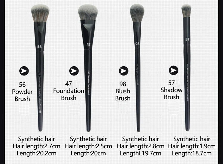 5/16/26pcs/set Black Powder Makeup Brushes
