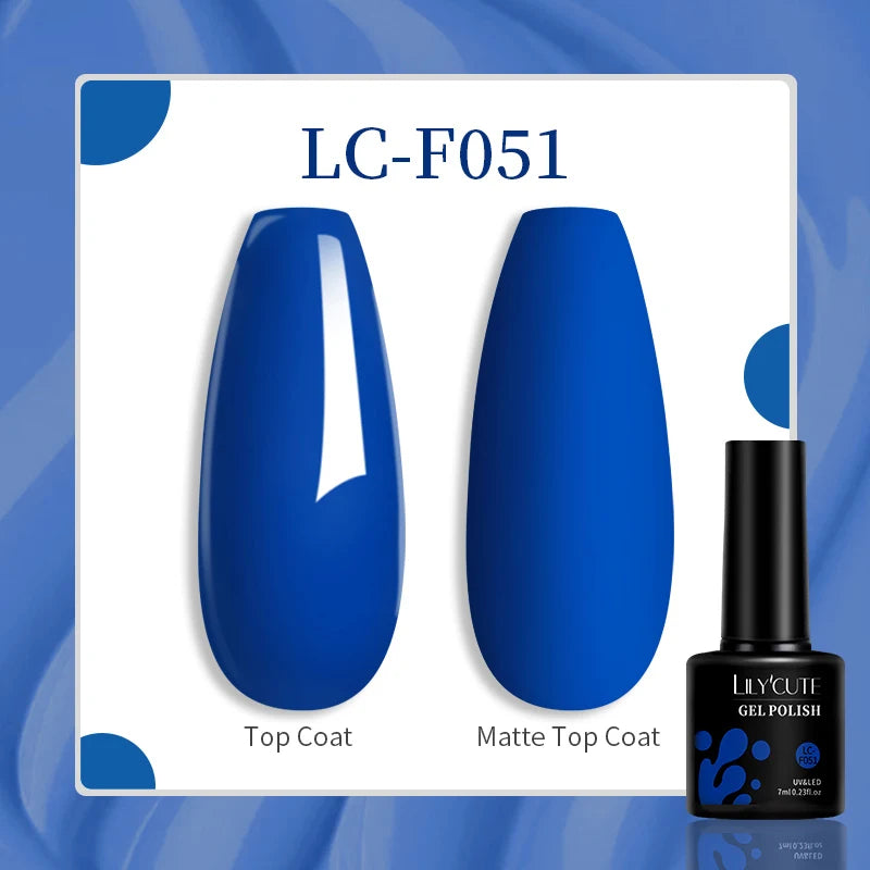 LILYCUTE 129 Colors 7ML Nail Gel Polish Set Soak Off UV LED Semi-Permanent Nail Art Varnishes