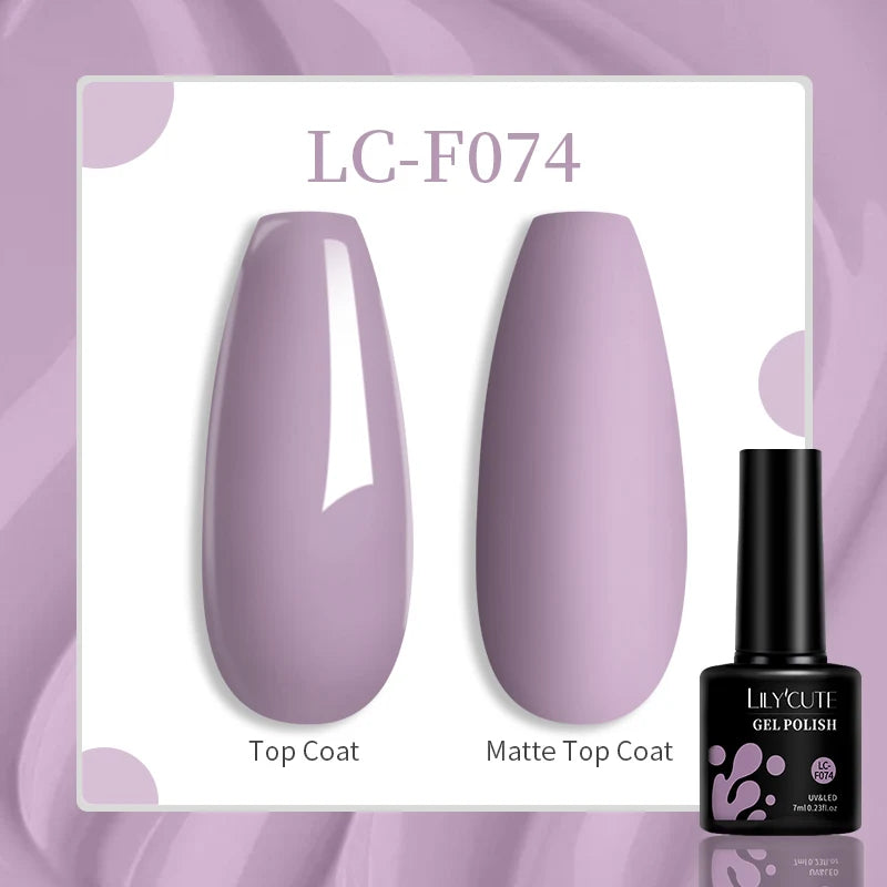 LILYCUTE 129 Colors 7ML Nail Gel Polish Set Soak Off UV LED Semi-Permanent Nail Art Varnishes