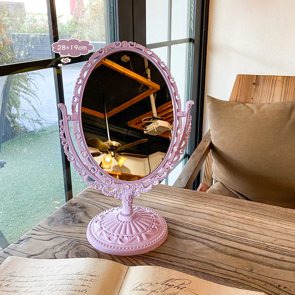 Oval Vintage Makeup Mirror